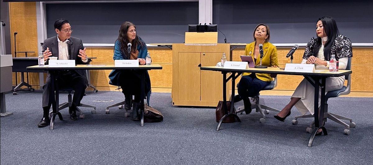 L to R:  Nobuhisa Ishizuka, TS Botkin, Professor Sheila Coronel, and Anna Mercado Clark. 